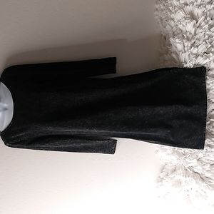 BB Dakota Steve Madden Dress Black Burnout Long Sleeve Midi Size M